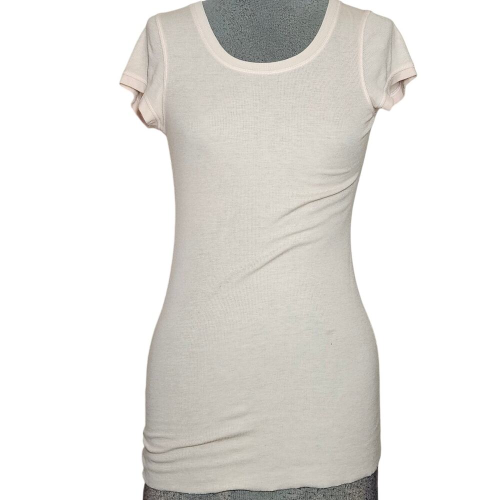 BCBGMaxazria Pink Fitted Tee Size Small